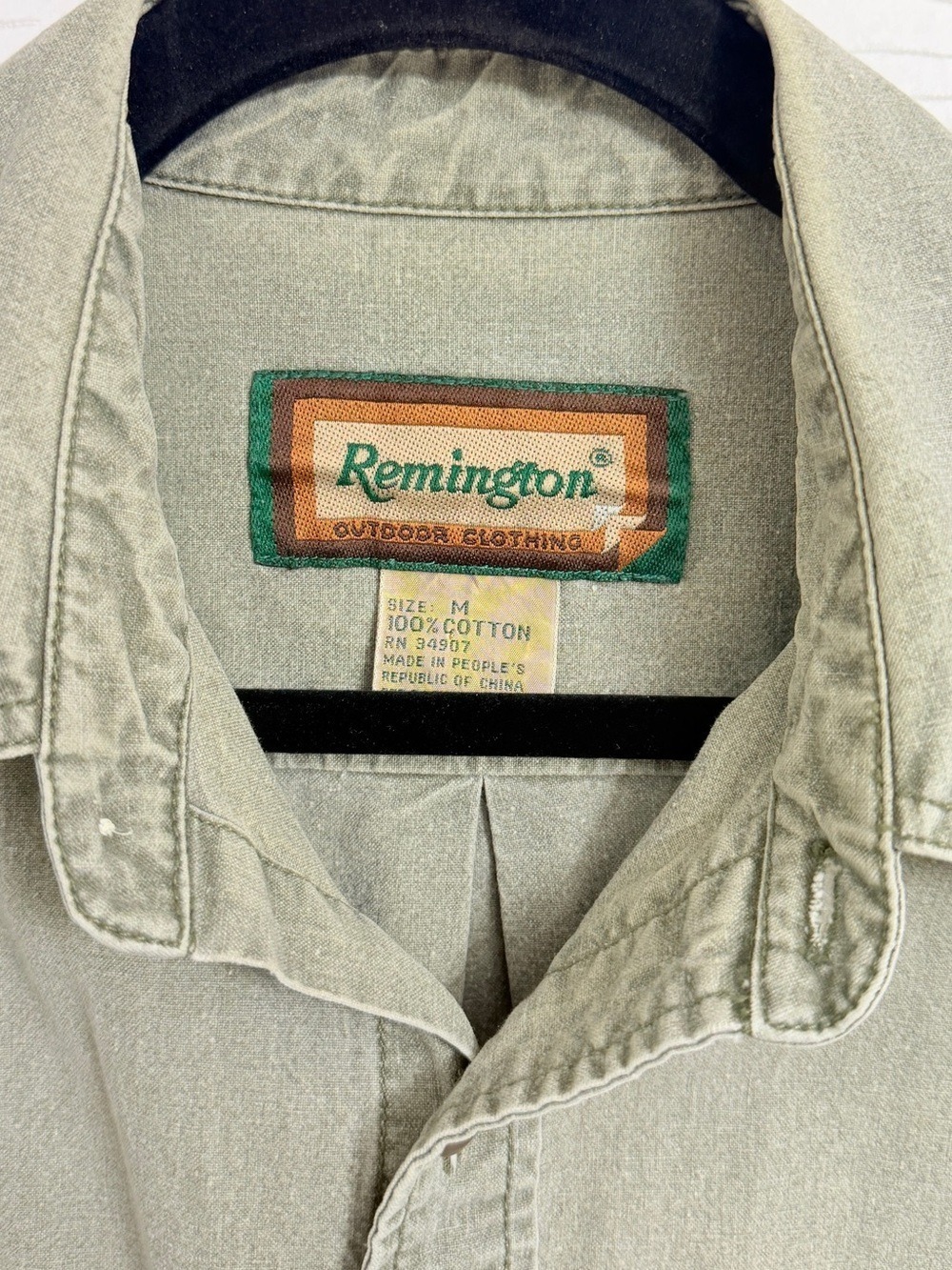 Remington Outdoor Men’s Green Short Sleeve Button Down Shirt. Size M - Picture 4 of 4